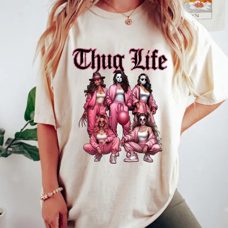 Thug Life Halloween Character Bad Horror Movie - Adult & Kids T-Shirts, Sweatshirts & Hoodies apparel design preview 1