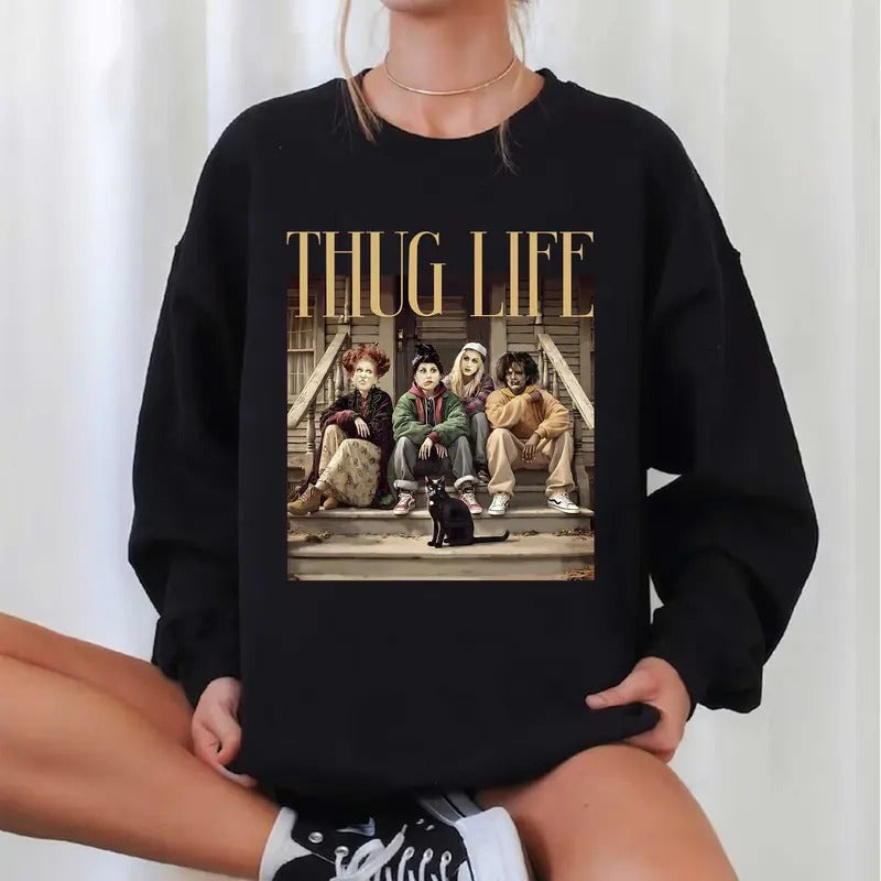 Thug Life Halloween - Adult & Kids T-Shirts, Sweatshirts & Hoodies apparel design preview 1