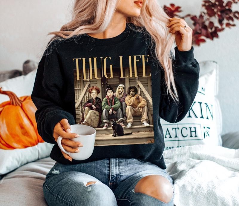 Thug Life Hoccus Poccus Halloween Classic Cotton - Adult & Kids T-Shirts, Sweatshirts & Hoodies apparel design preview 1