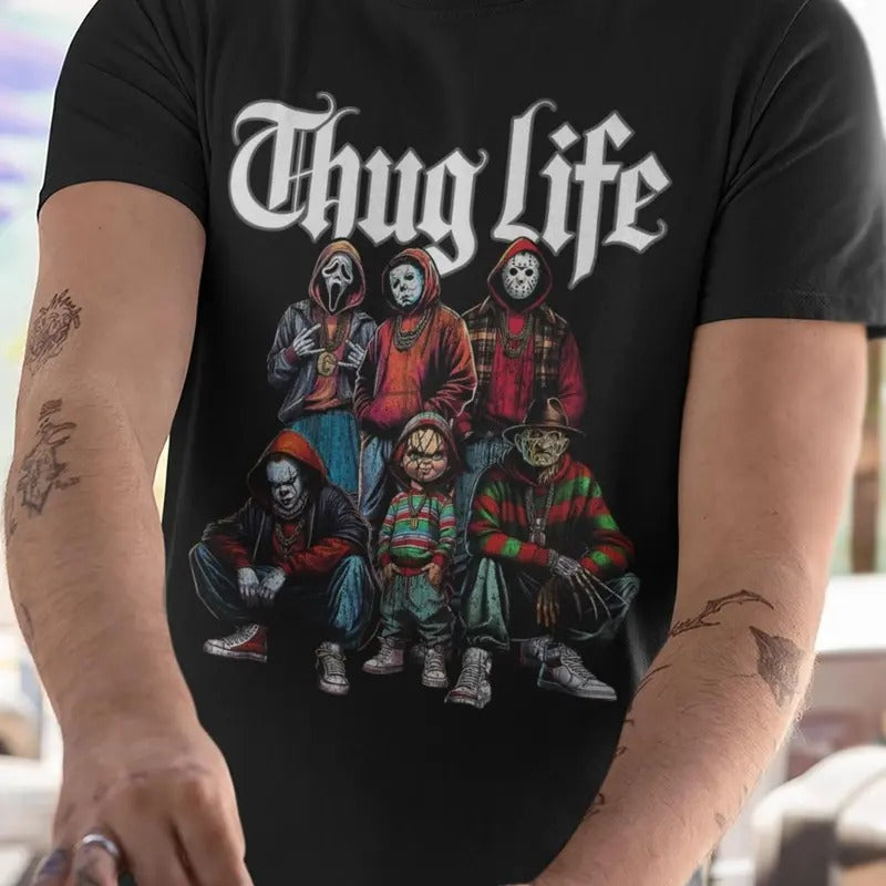 Thug Life Horror Cool Hollywood Characters Classic - Adult & Kids T-Shirts, Sweatshirts & Hoodies apparel design preview 1