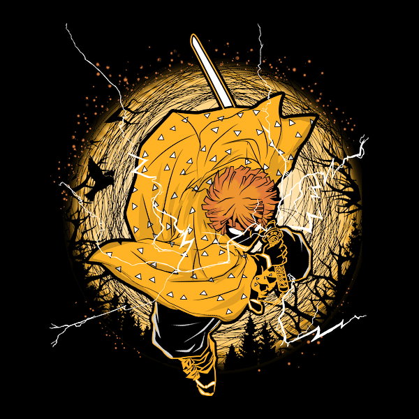 Thunder Breathing Sleeping Zenitsu - Adult & Kids T-Shirts, Sweatshirts & Hoodies apparel design preview 1