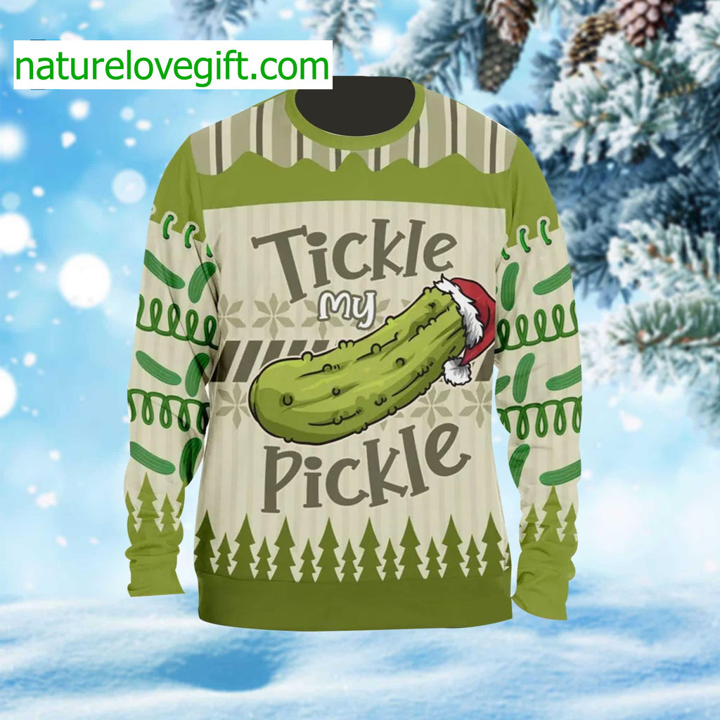 Tickle My Pickle Ugly Christmas Sweater - Holiday Gift product image