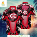 Cincinnati Reds Hawaiian Tidal Red Twist Stylish - Adult & Kids T-Shirts, Sweatshirts & Hoodies apparel design preview 1