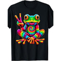 Tie Dye Cool Frog Peace Sign Hippie Made USA - Adult & Kids T-Shirts, Sweatshirts & Hoodies apparel design preview 1