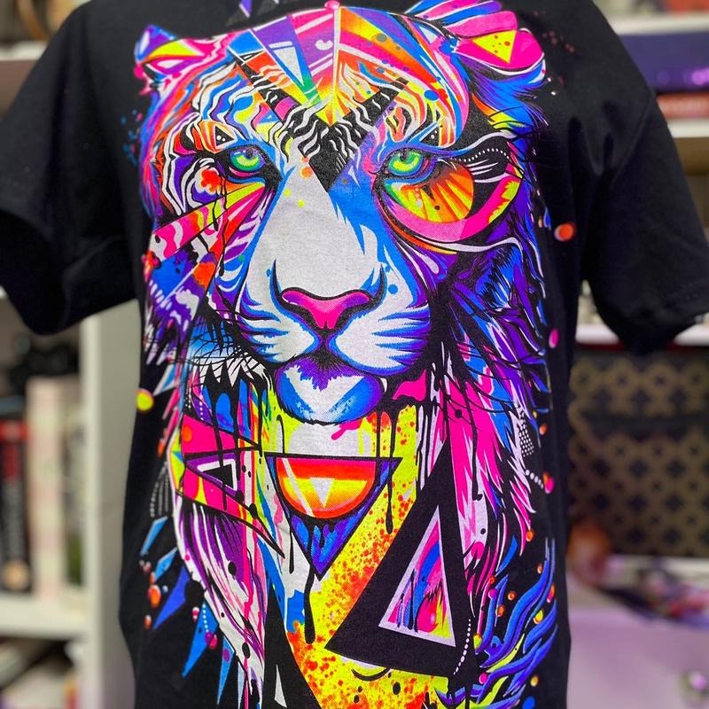 Tiger Abstract Cotton Casual Black - Adult & Kids T-Shirts, Sweatshirts & Hoodies apparel design preview 1