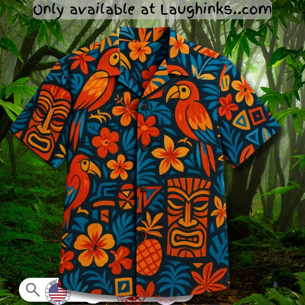Tiki Mask Hawaiian Luau Beach Tikiland Day 2025 - Adult & Kids T-Shirts, Sweatshirts & Hoodies apparel design preview 1