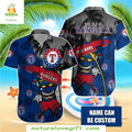 Texas Rangers Hawaiian Personalized Tiki Surfing - Adult & Kids T-Shirts, Sweatshirts & Hoodies apparel design preview 1