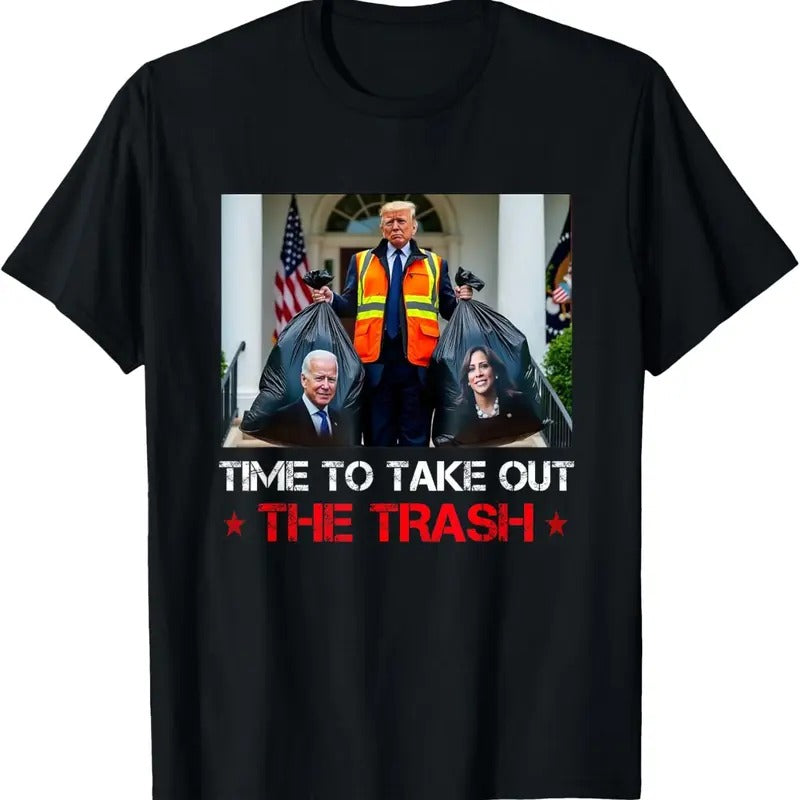 Time Take Out Trash Trump Garbage Man - Adult & Kids T-Shirts, Sweatshirts & Hoodies apparel design preview 1