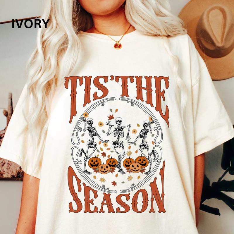 Tis Season Skeleton Relaxed Fit Printed USA - Adult & Kids T-Shirts, Sweatshirts & Hoodies apparel design preview 1