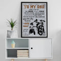 My Dad Mortocycle Sign Son Poster No Frame Happy - Adult & Kids T-Shirts, Sweatshirts & Hoodies apparel design preview 1