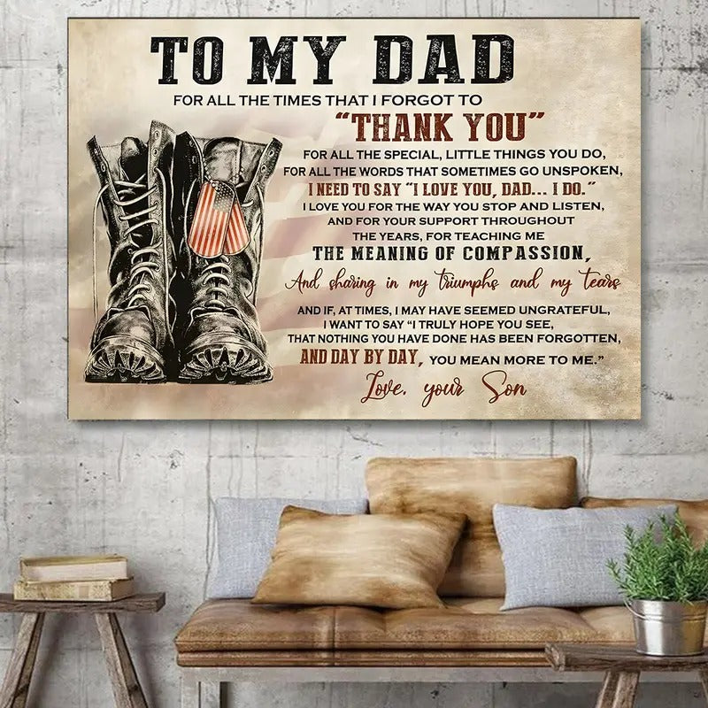 My Dad Poster No Frame Home Decor Military Wall Art - Adult & Kids T-Shirts, Sweatshirts & Hoodies apparel design preview 1