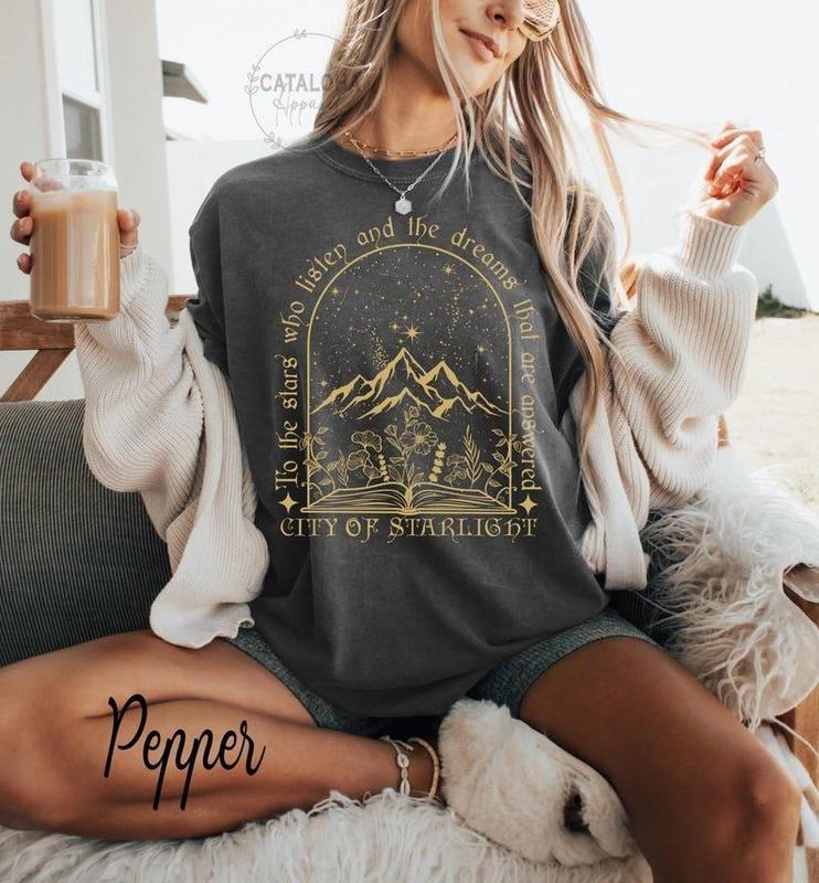 Stars Who Listen Dreams That Are Answered ACOTAR Book - Adult & Kids T-Shirts, Sweatshirts & Hoodies apparel design preview 1