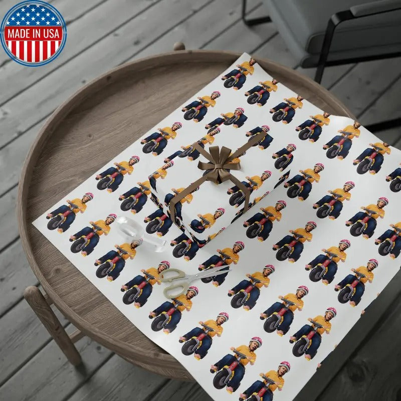 Biden Brandon Wrapping Paper Funny Wrap Bike Pro - Adult & Kids T-Shirts, Sweatshirts & Hoodies apparel design preview 1