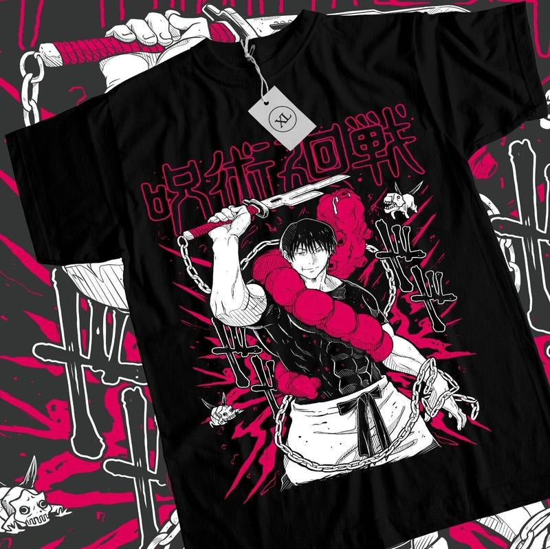 Toji S 4XL Jujutsu Kaisen Fushiguro Anime Horror - Adult & Kids T-Shirts, Sweatshirts & Hoodies apparel design preview 1
