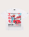 Elmo Tokyo Drift White Oversized - Adult & Kids T-Shirts, Sweatshirts & Hoodies apparel design preview 1