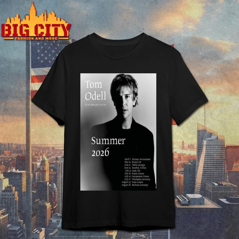 Tom Odell Summer 2026 Poster - Adult & Kids T-Shirts, Sweatshirts & Hoodies apparel design preview 1