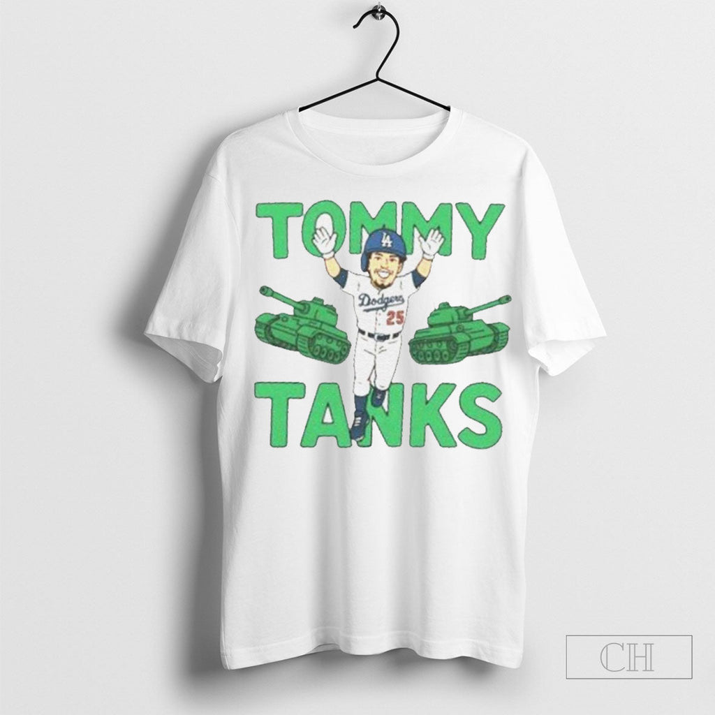 Tommy Tanks Lets Go Dodgers - Adult & Kids T-Shirts, Sweatshirts & Hoodies apparel design preview 1