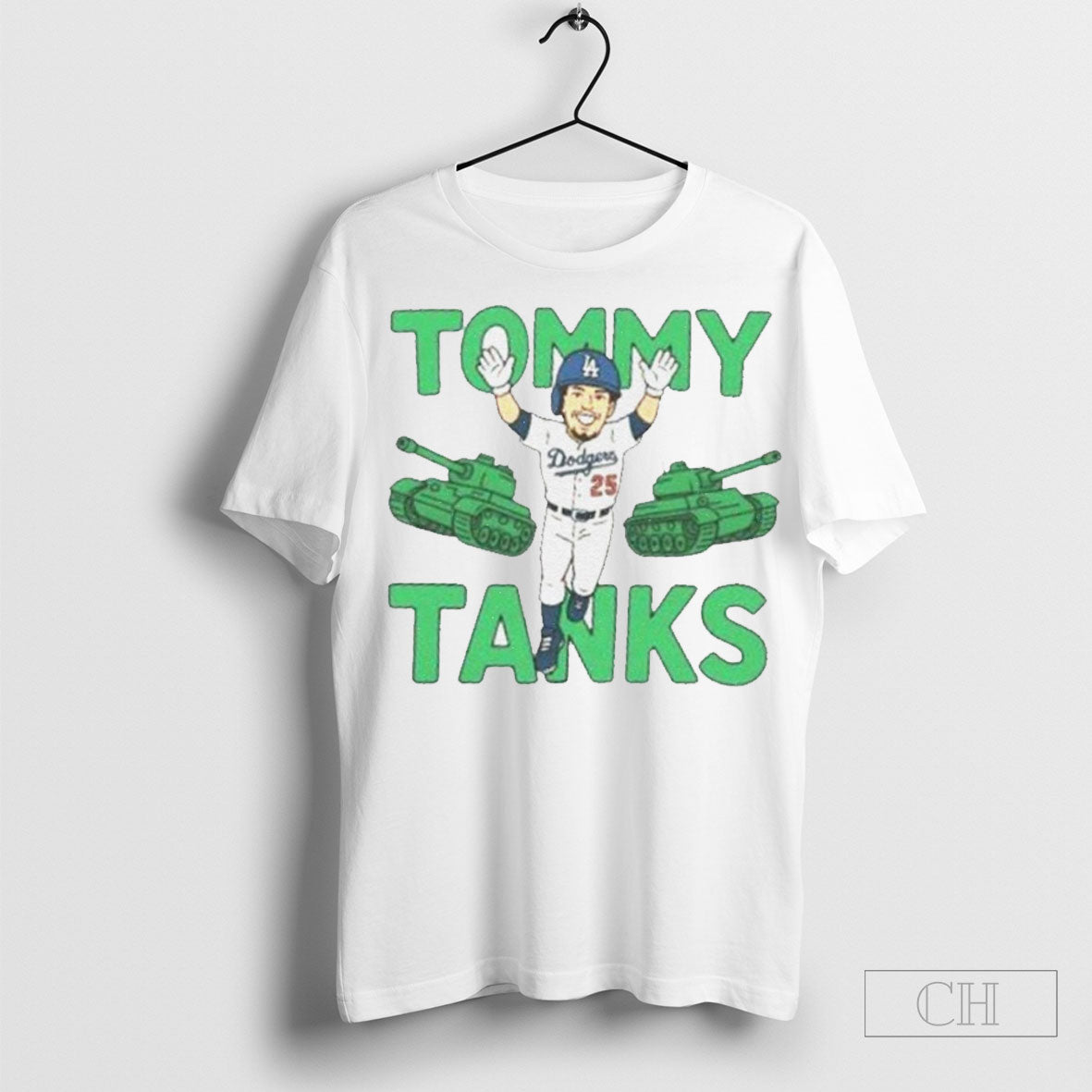 Tommy Tanks Lets Go Dodgers - Adult & Kids T-Shirts, Sweatshirts & Hoodies apparel design preview 1