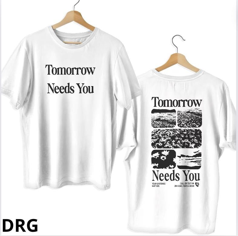 Tomorrow Need You DRG Back White Double Sides - Adult & Kids T-Shirts, Sweatshirts & Hoodies apparel design preview 1