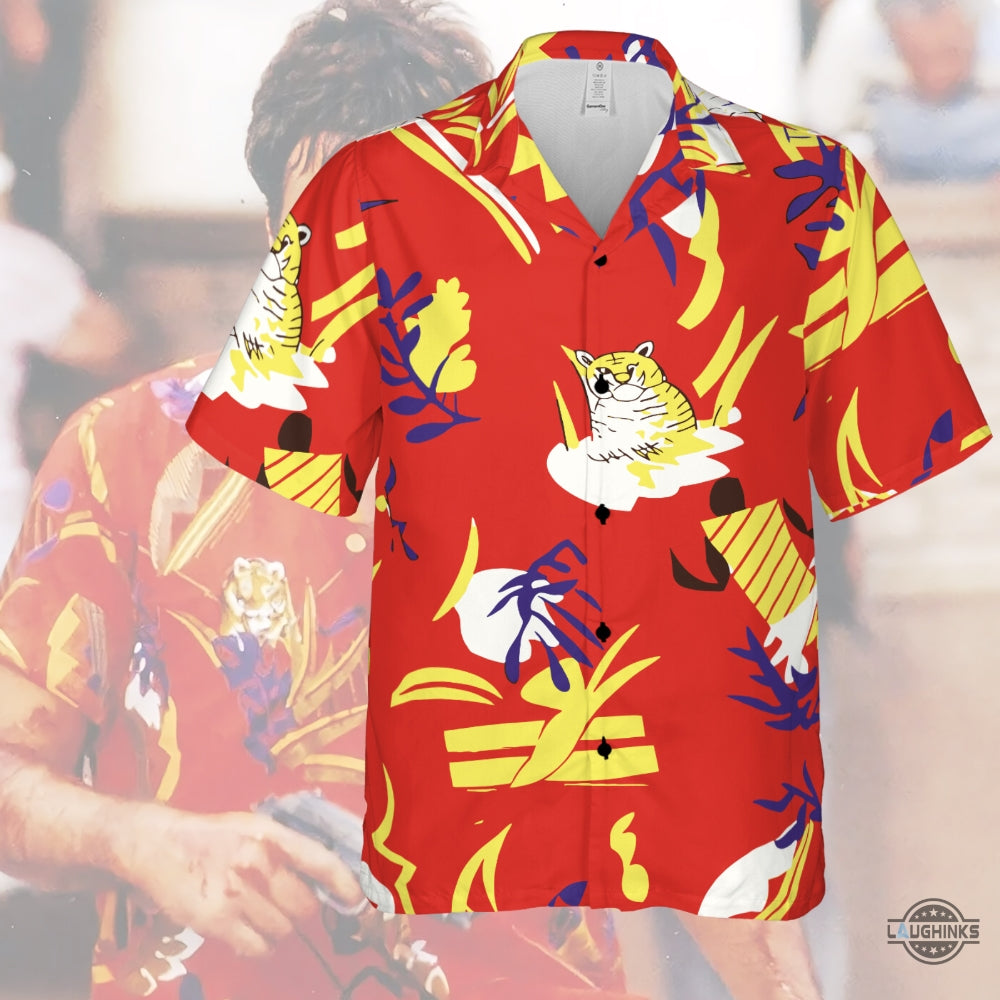 Tony Montana Scarface Red Hawaiian And Shorts Stylish - Adult & Kids T-Shirts, Sweatshirts & Hoodies apparel design preview 1