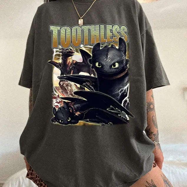 Toothless Comfort Colors Fan How Train Your Dragon 3 - Adult & Kids T-Shirts, Sweatshirts & Hoodies apparel design preview 1