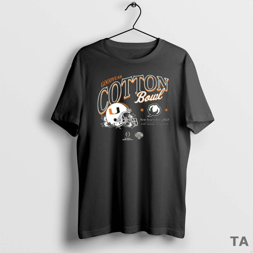 Top 2025 Cotton Bowl Miami Canes Helmet Bound - Adult & Kids T-Shirts, Sweatshirts & Hoodies apparel design preview 1