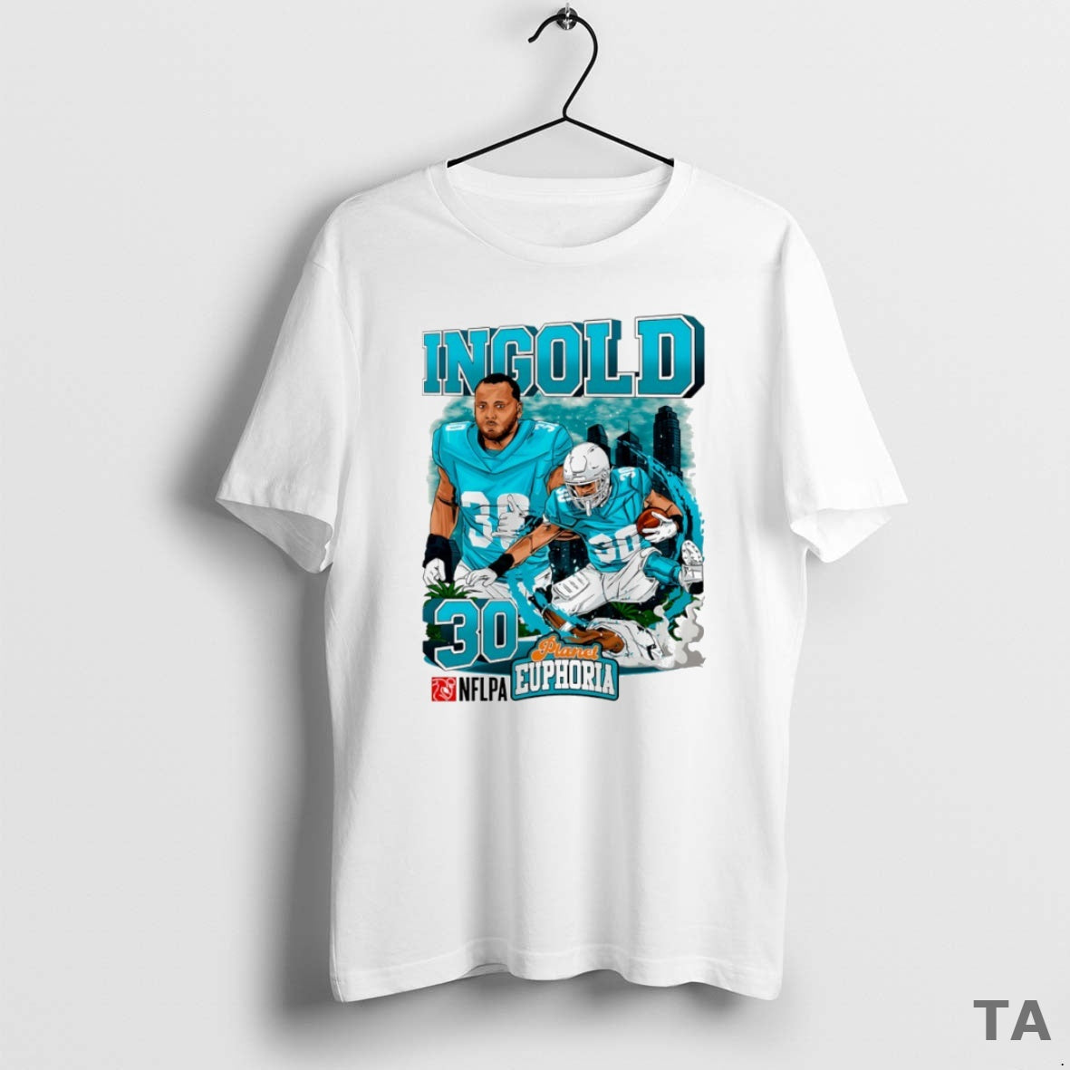 Top Alec Ingold 30 Miami Dolphins Football Comic - Adult & Kids T-Shirts, Sweatshirts & Hoodies apparel design preview 1