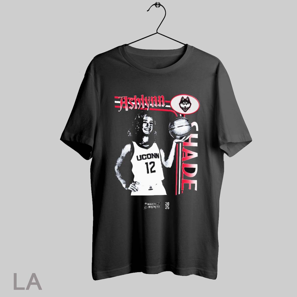 Top Ashlynn Shade Striped Uconn Huskies Basketball - Adult & Kids T-Shirts, Sweatshirts & Hoodies apparel design preview 1