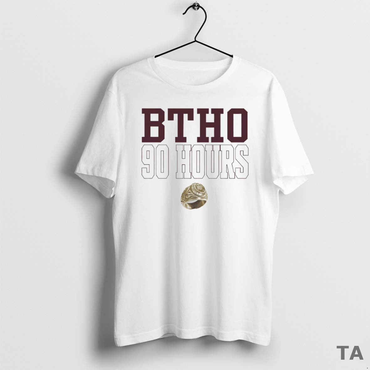 Top Btho 90 Hours Ring Texas M Aggies Circle - Adult & Kids T-Shirts, Sweatshirts & Hoodies apparel design preview 1