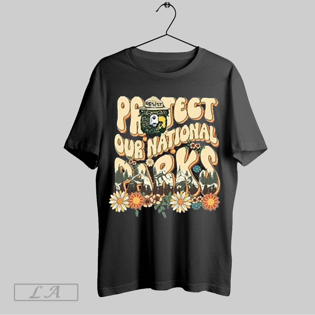 Top Bear Resist Protect Our National Parks - Adult & Kids T-Shirts, Sweatshirts & Hoodies apparel design preview 1