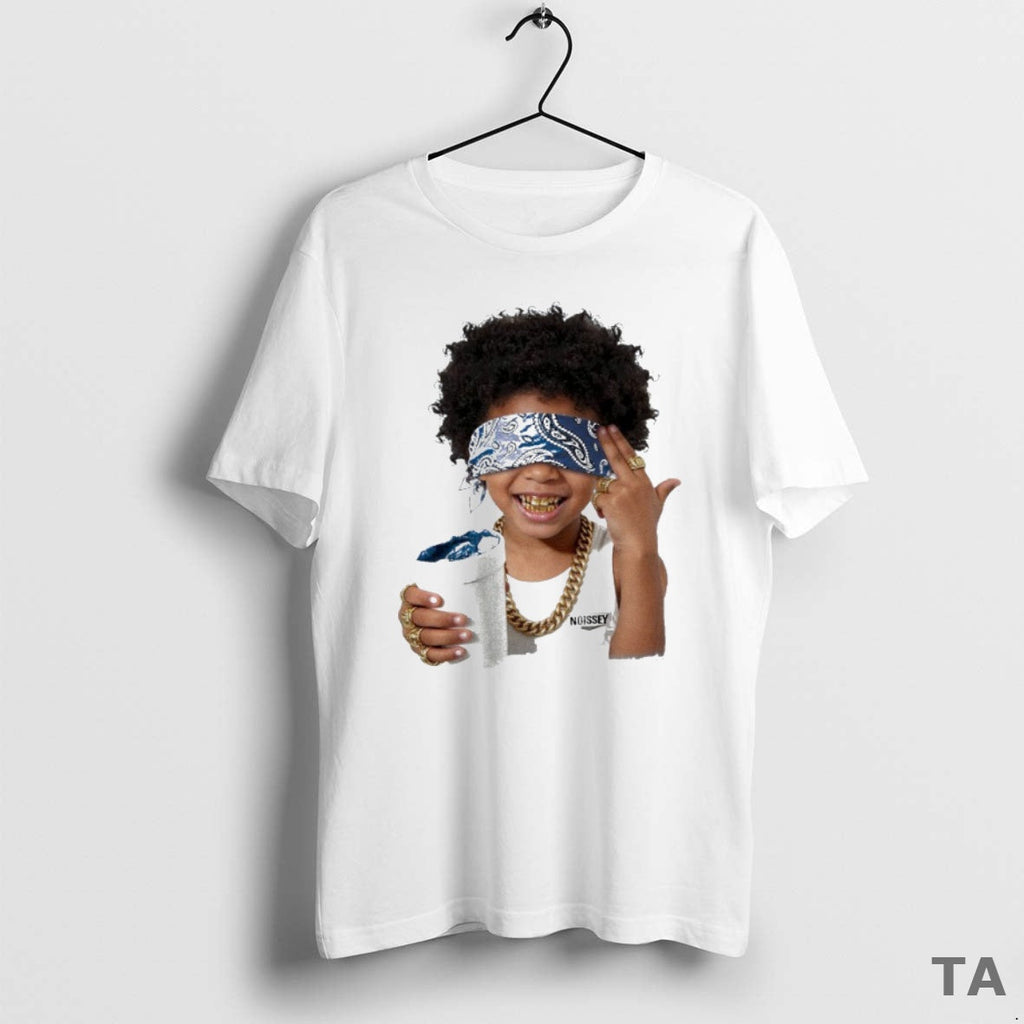Top Blue Paisley Headscarf Blindfolded Child - Adult & Kids T-Shirts, Sweatshirts & Hoodies apparel design preview 1