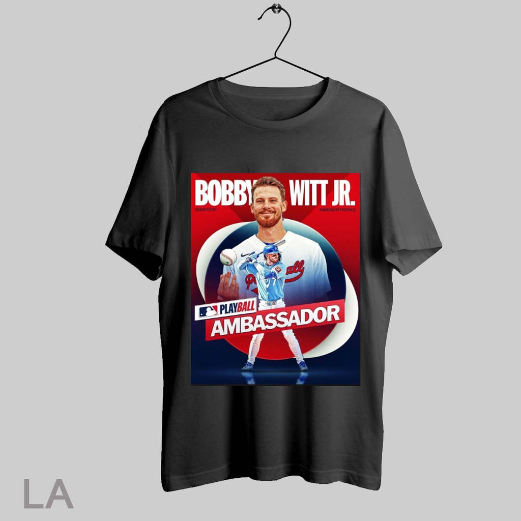 Top Bobby Witt Jr Kansas City Royals Mlb Playball - Adult & Kids T-Shirts, Sweatshirts & Hoodies apparel design preview 1