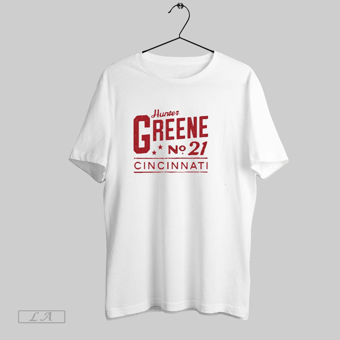 Top Cincinnati Reds Hunter Greene Classic Typography - Adult & Kids T-Shirts, Sweatshirts & Hoodies apparel design preview 1
