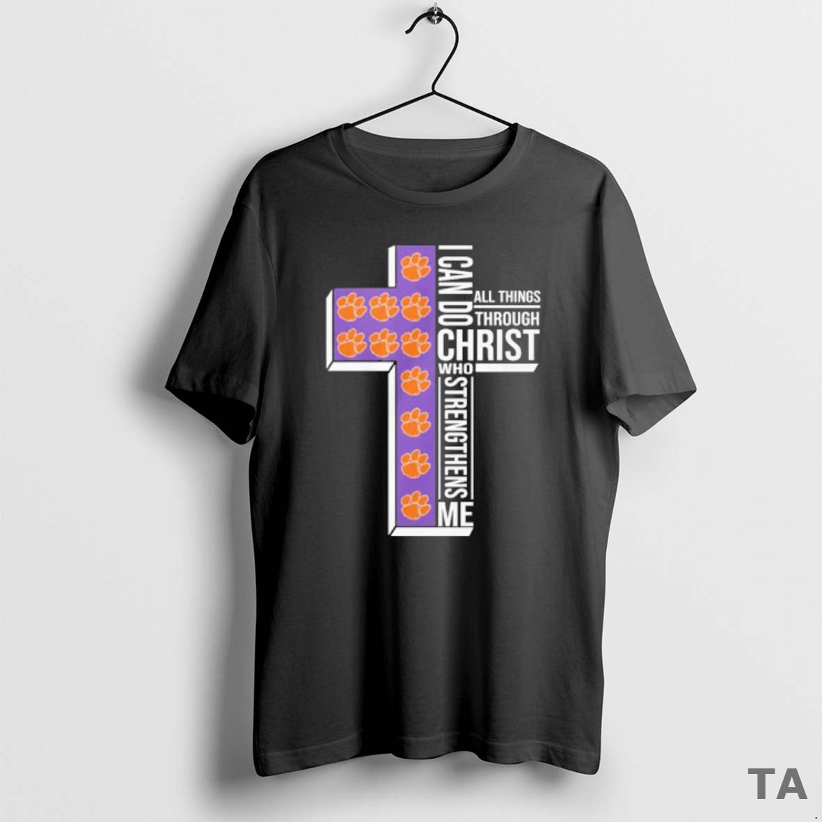 Top Clemson Basketball Logo I Can Do All Things - Adult & Kids T-Shirts, Sweatshirts & Hoodies apparel design preview 1