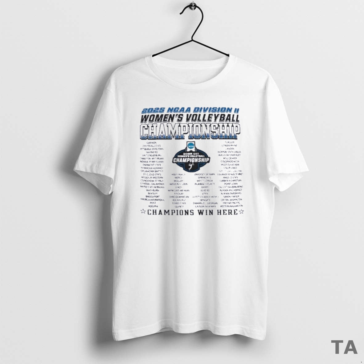 Top Dii Volleyball Regionals 2025 - Adult & Kids T-Shirts, Sweatshirts & Hoodies apparel design preview 1