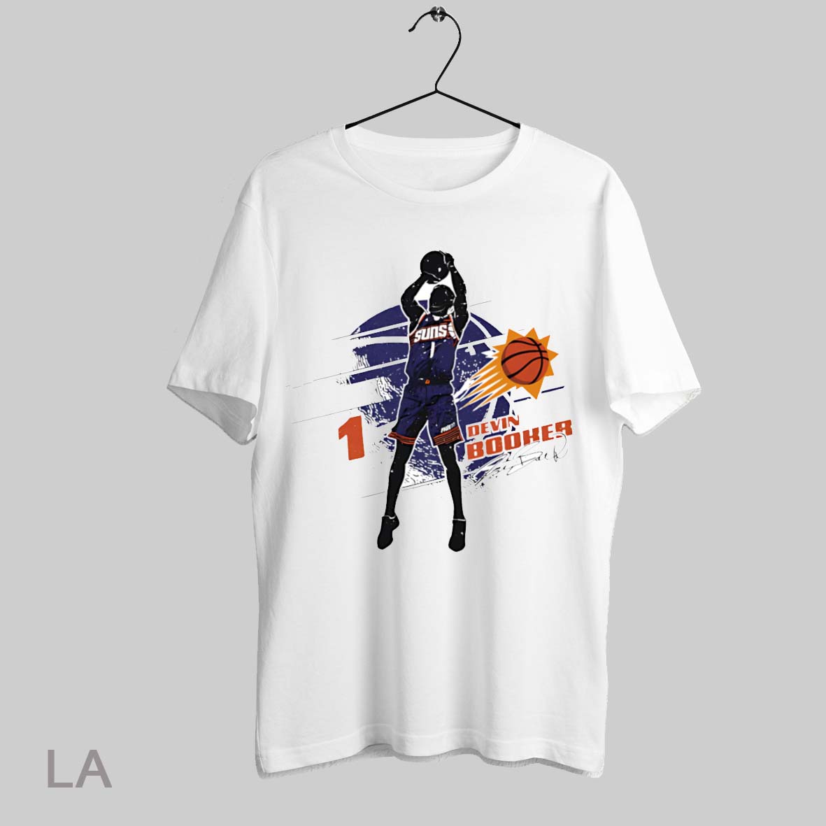 Top Devin Booker Phoenix Suns Silhouette - Adult & Kids T-Shirts, Sweatshirts & Hoodies apparel design preview 1