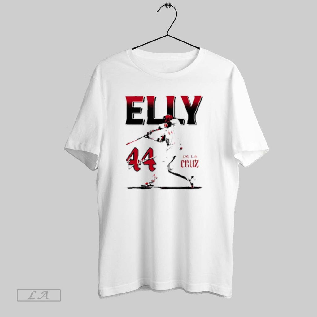 Top Elly De La Cruz Dynamic Attack Cincinnati Reds - Adult & Kids T-Shirts, Sweatshirts & Hoodies apparel design preview 1