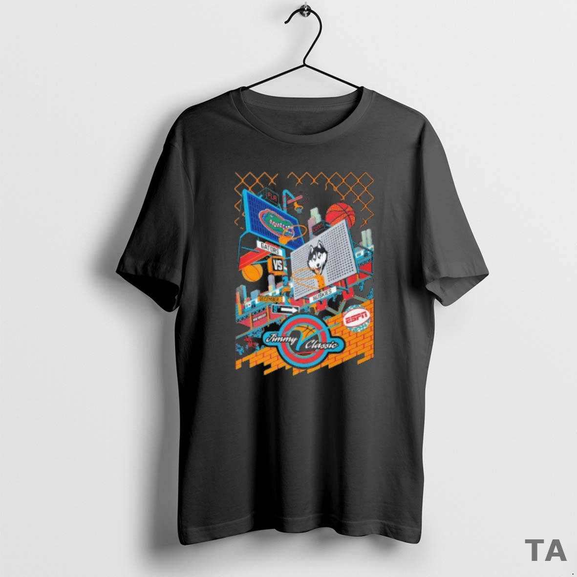 Top Florida Vs Uconn 2025 Jimmy V Classic Basketball - Adult & Kids T-Shirts, Sweatshirts & Hoodies apparel design preview 1