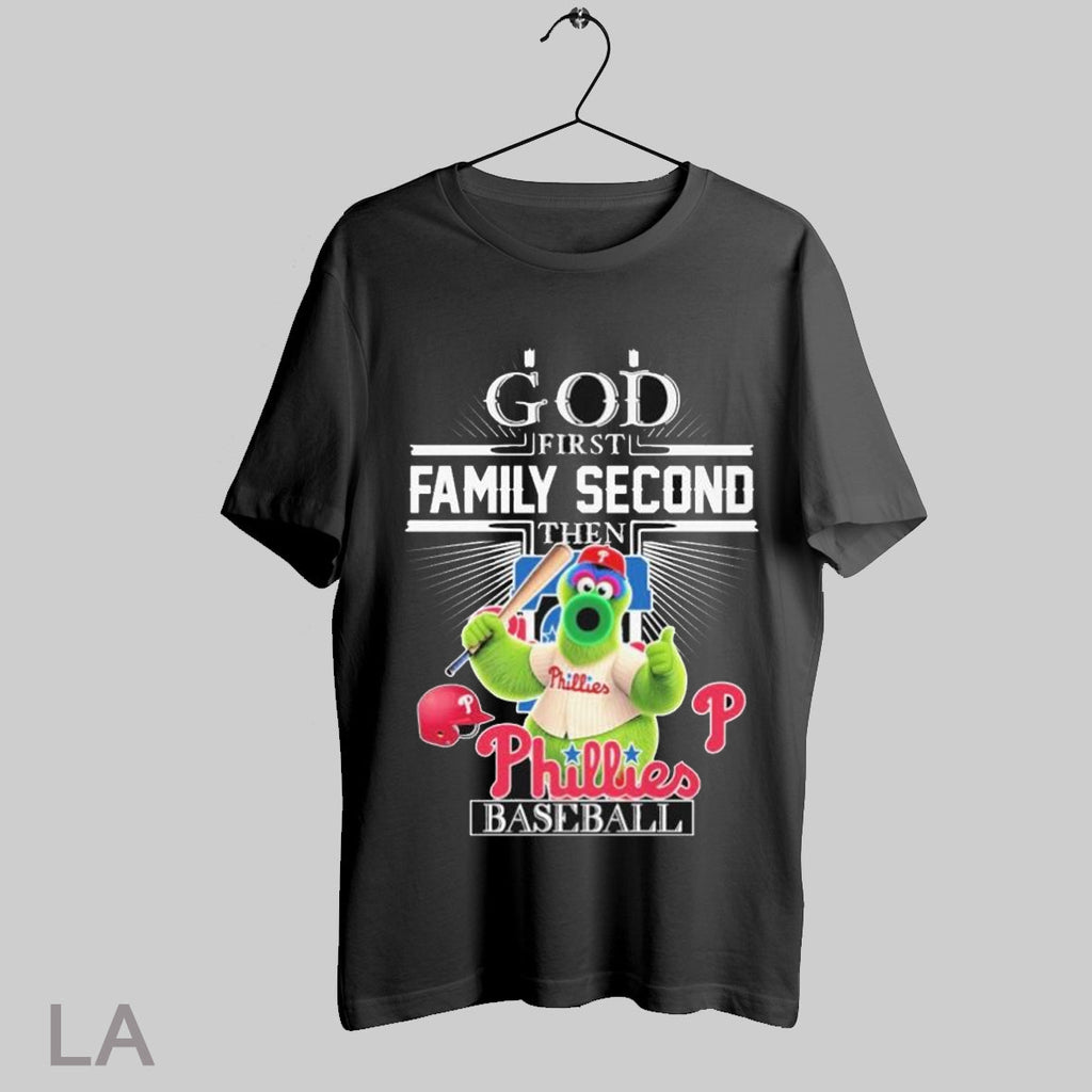 Top God First Family Second Then Philadelphia - Adult & Kids T-Shirts, Sweatshirts & Hoodies apparel design preview 1