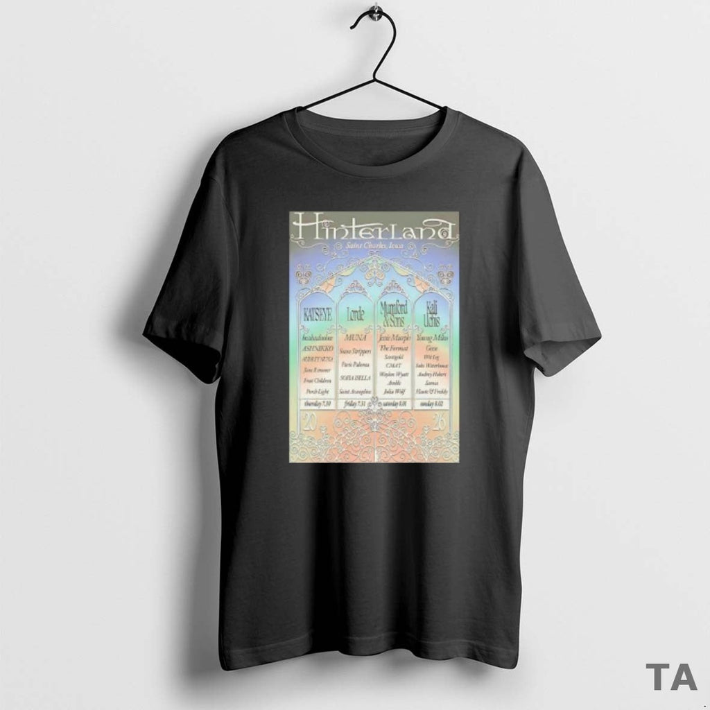 Top Hinterland St Charles Iowa Jul 30 Aug 2 2026 - Adult & Kids T-Shirts, Sweatshirts & Hoodies apparel design preview 1