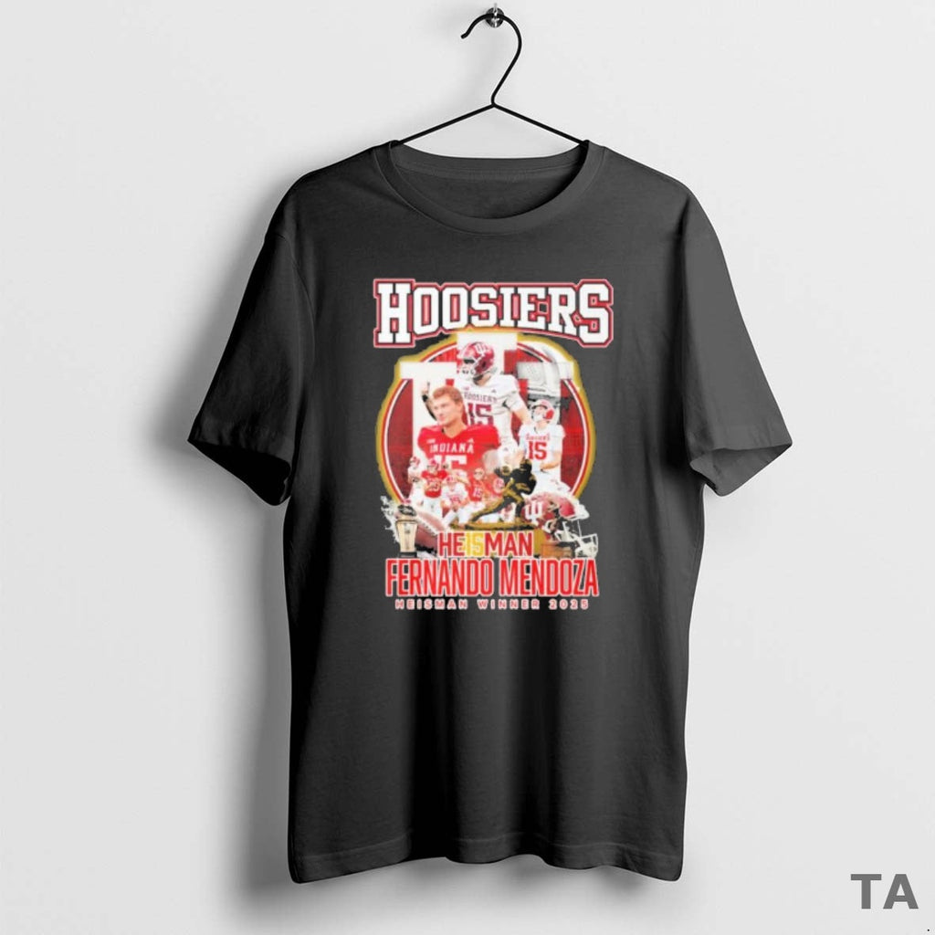 Top Hoosier He15man Fernando Mendoza Heisman Winner - Adult & Kids T-Shirts, Sweatshirts & Hoodies apparel design preview 1