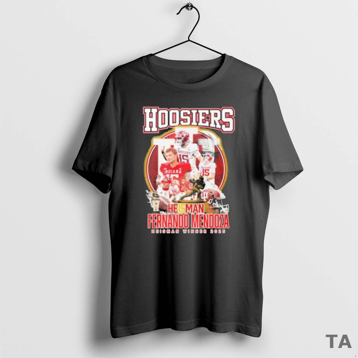 Top Hoosier He15man Fernando Mendoza Heisman Winner - Adult & Kids T-Shirts, Sweatshirts & Hoodies apparel design preview 1