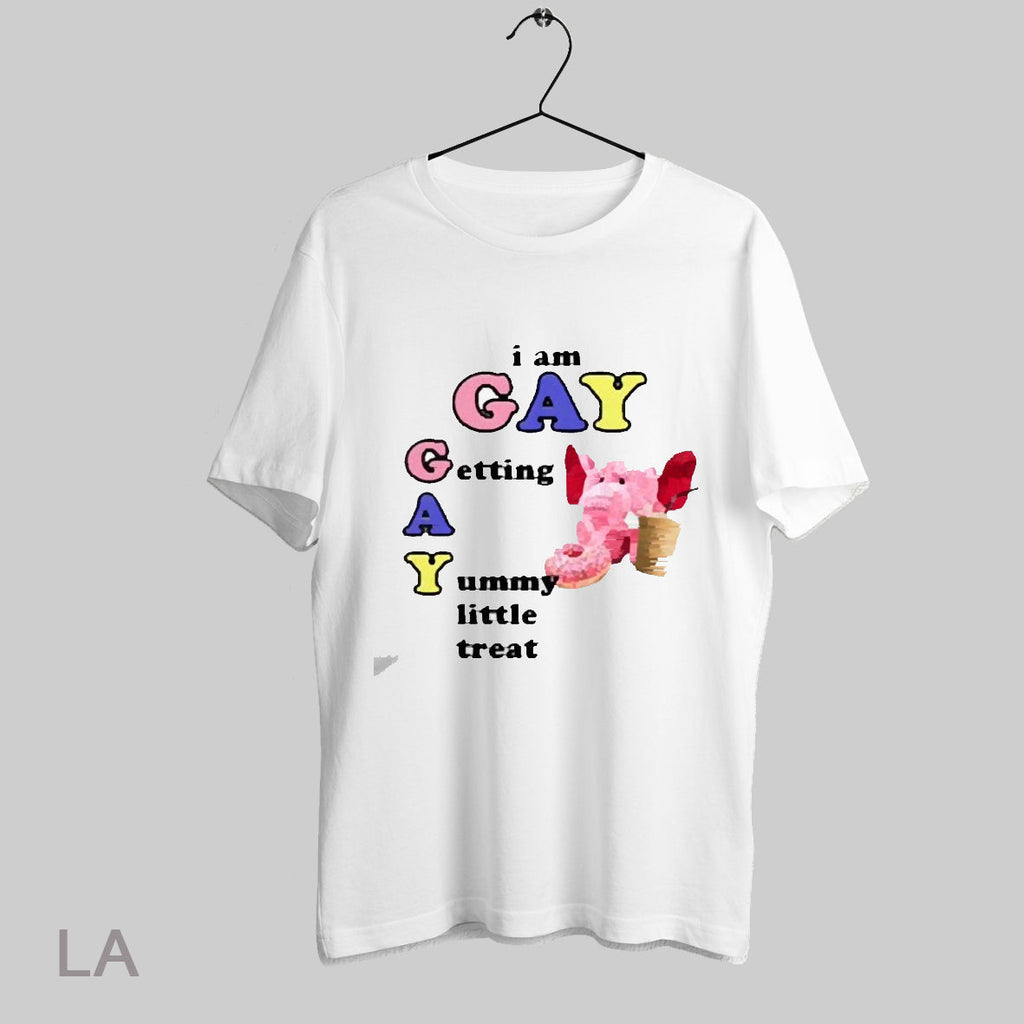 Top I Am Gay Getting A Yummy Little Treat 2025 - Adult & Kids T-Shirts, Sweatshirts & Hoodies apparel design preview 1