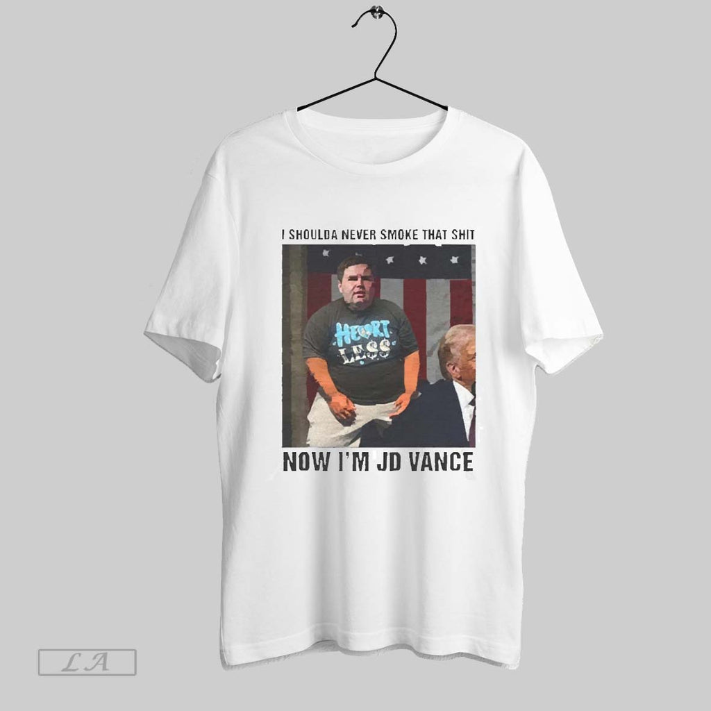 Top I Shoulda Never Smoke That Shit Now Im Jd Vance - Adult & Kids T-Shirts, Sweatshirts & Hoodies apparel design preview 1