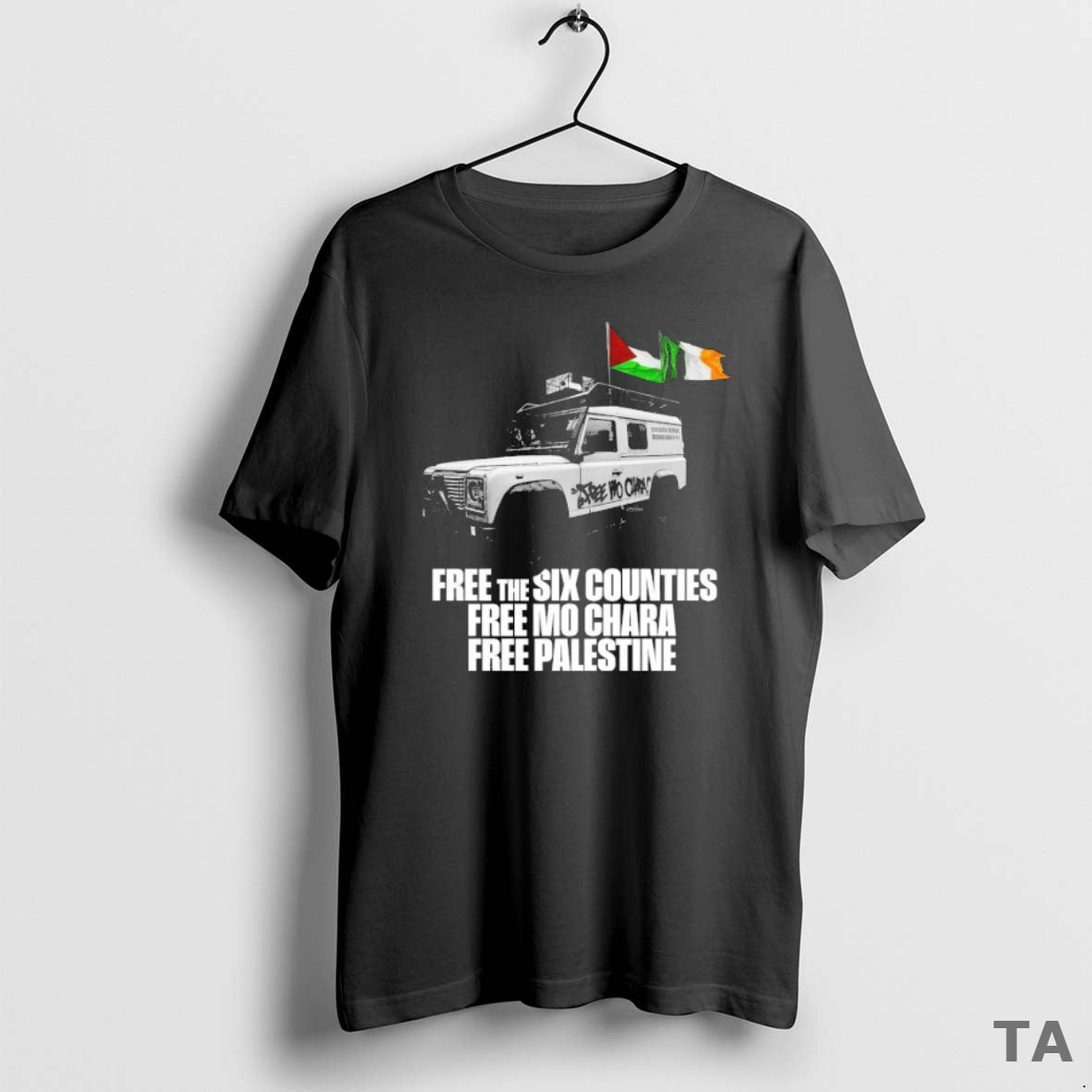 Top Kneecap Free Six Counties Mo Chara Palestine - Adult & Kids T-Shirts, Sweatshirts & Hoodies apparel design preview 1