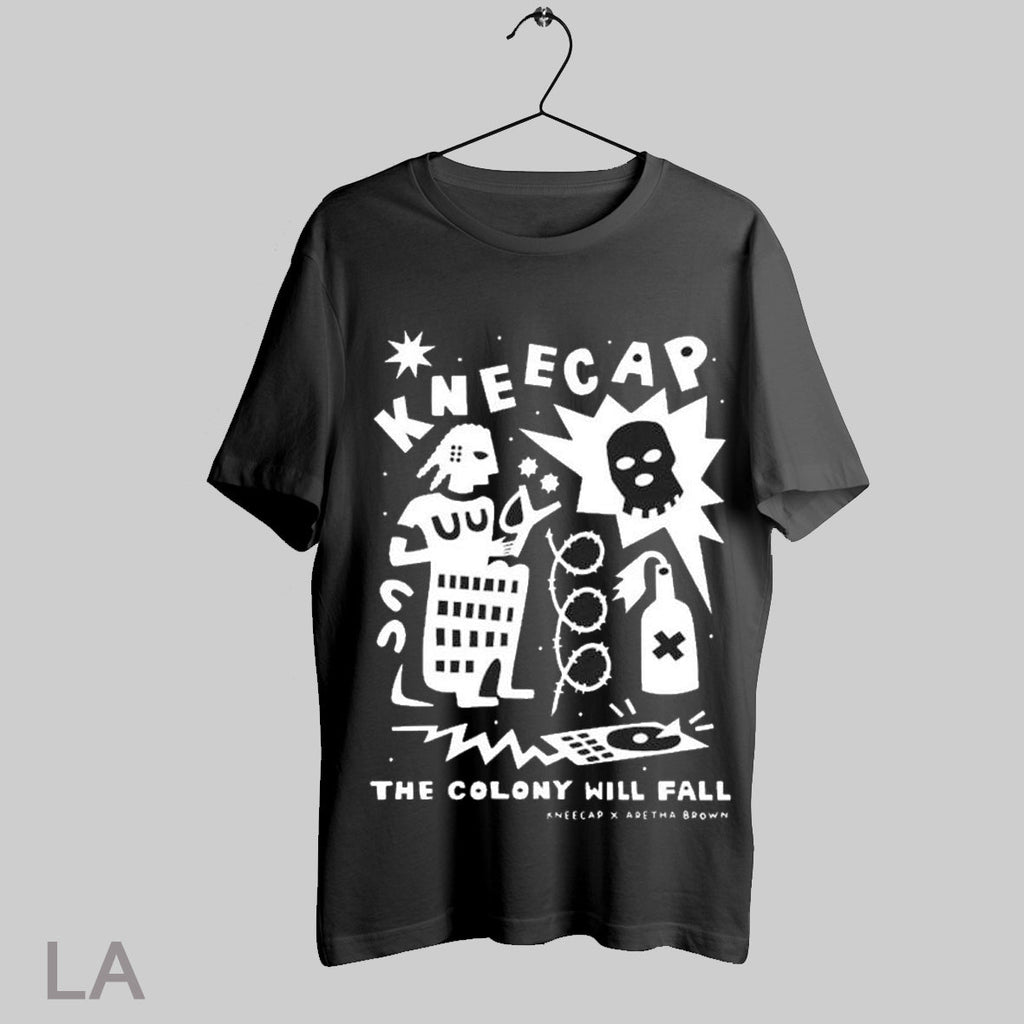Top Kneecap X Aretha Brown The Colony Will Fall - Adult & Kids T-Shirts, Sweatshirts & Hoodies apparel design preview 1