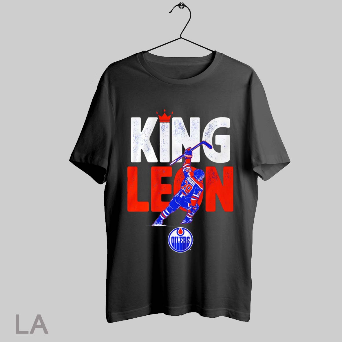 Top Leon Draisaitl Edmonton Oilers King - Adult & Kids T-Shirts, Sweatshirts & Hoodies apparel design preview 1