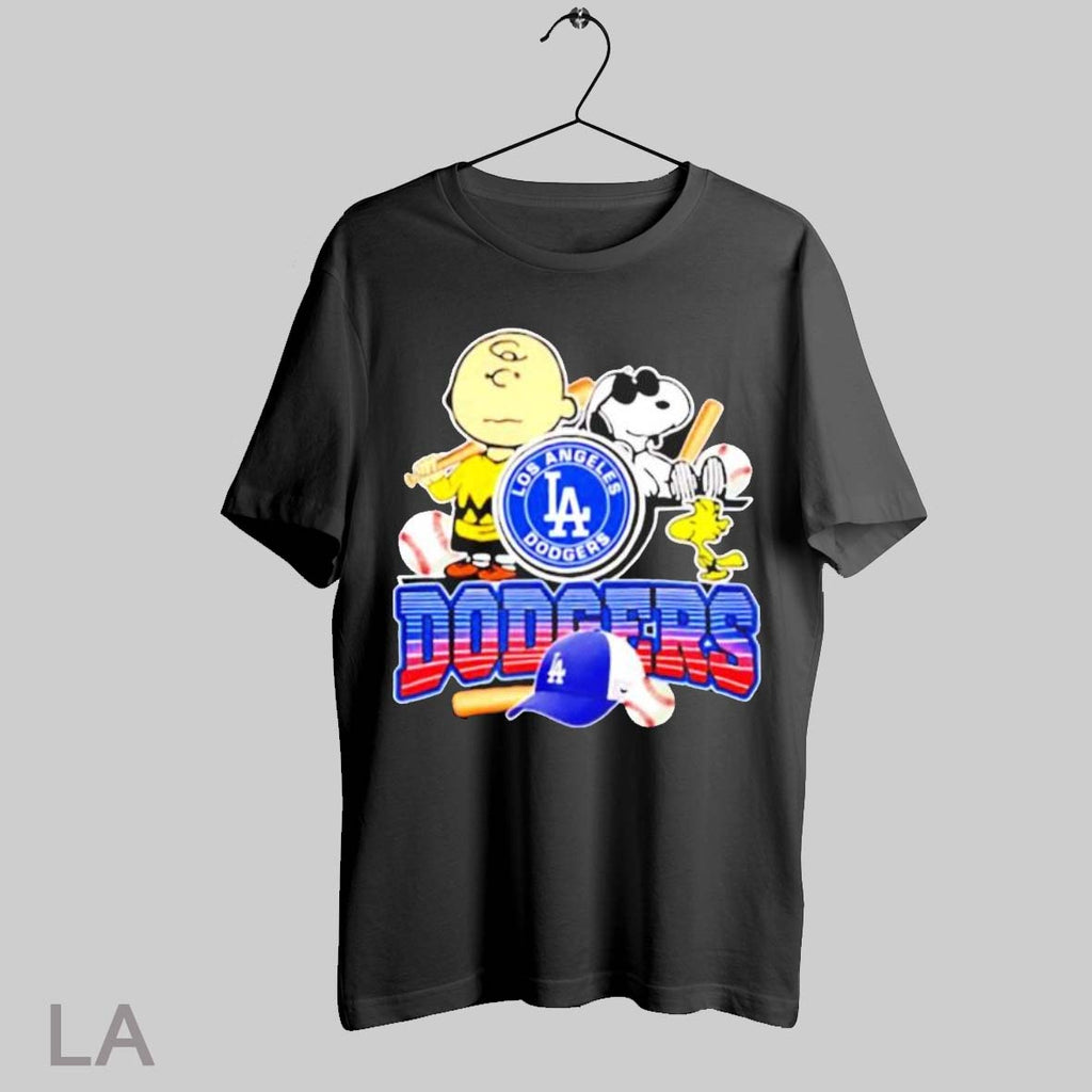 Top Los Angeles Dodgers Baseball Hat Peanuts - Adult & Kids T-Shirts, Sweatshirts & Hoodies apparel design preview 1