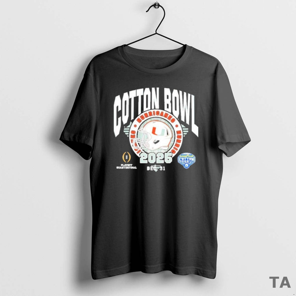 Top Miami 2025 Cotton Bowl Dec 31 - Adult & Kids T-Shirts, Sweatshirts & Hoodies apparel design preview 1