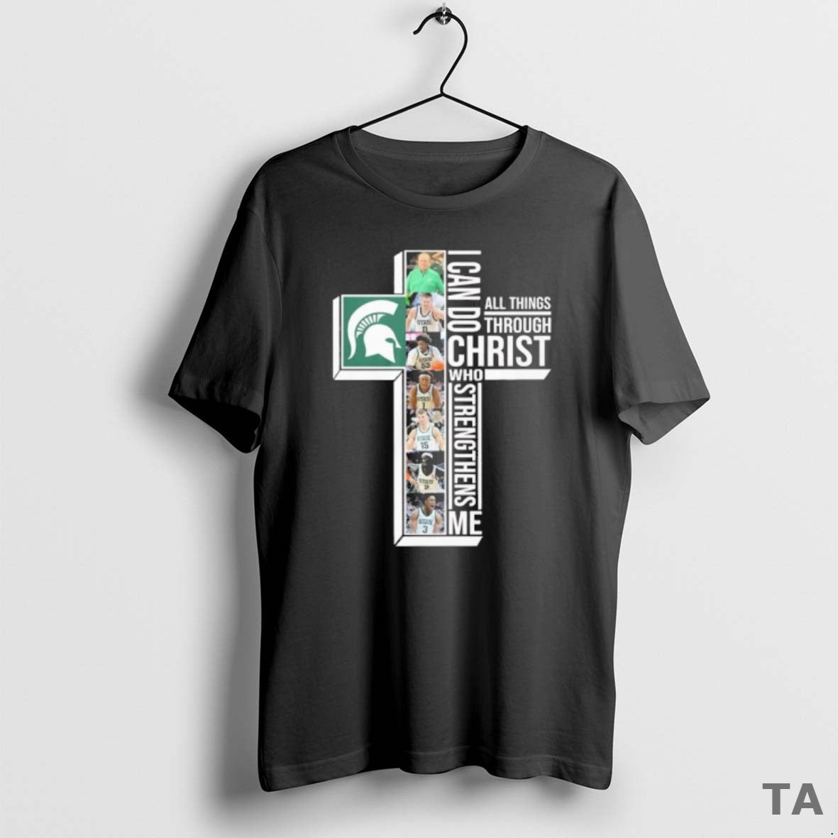Top Michigan State Basketball I Can Do All Things - Adult & Kids T-Shirts, Sweatshirts & Hoodies apparel design preview 1